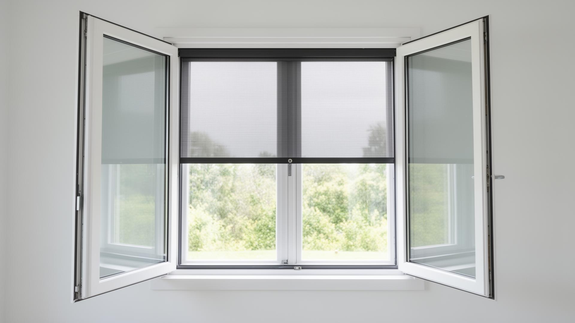 Retractable window screen and mosquito net for windows installation
