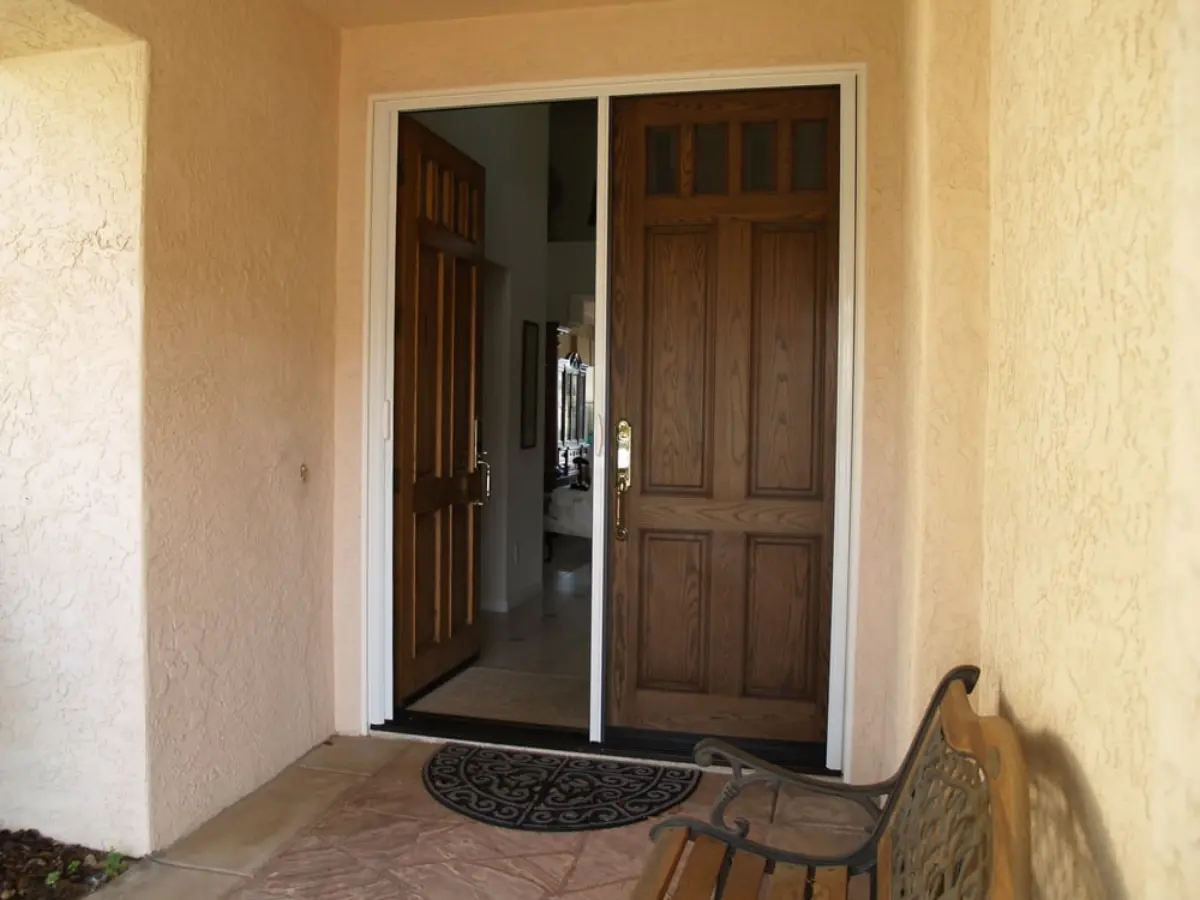 French Door Screen - White Frame - Napa